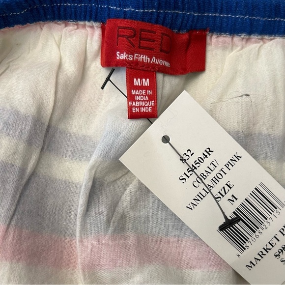 NWT RED SAKS FIFTH AVENUE Striped Strapless Romper - Picture 7 of 9